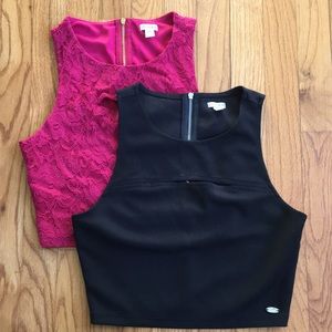 BUNDLE Guess Crop Tops Cutout Detail